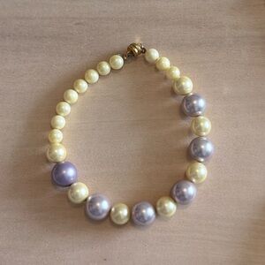 Classic Mother of Pearl Bracelet in Yellow and Lavender